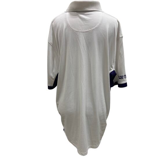 LSU Tigers Mens XL Polo Shirt White Purple Embroidered Logo Dry Fit collegiate - Picture 3 of 7